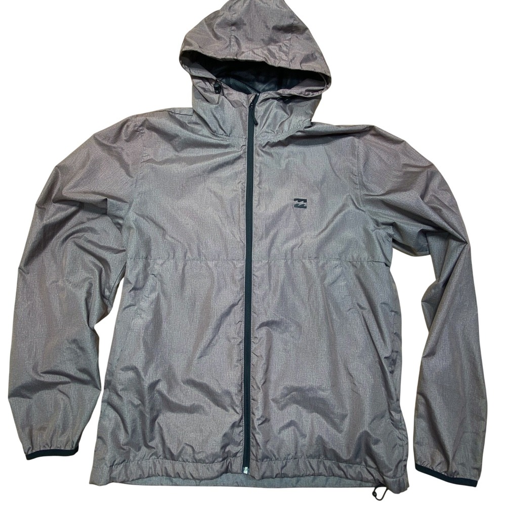 Billabong Transport Jacket Mens Medium Brown Purple Windbreaker Zip Outdoor